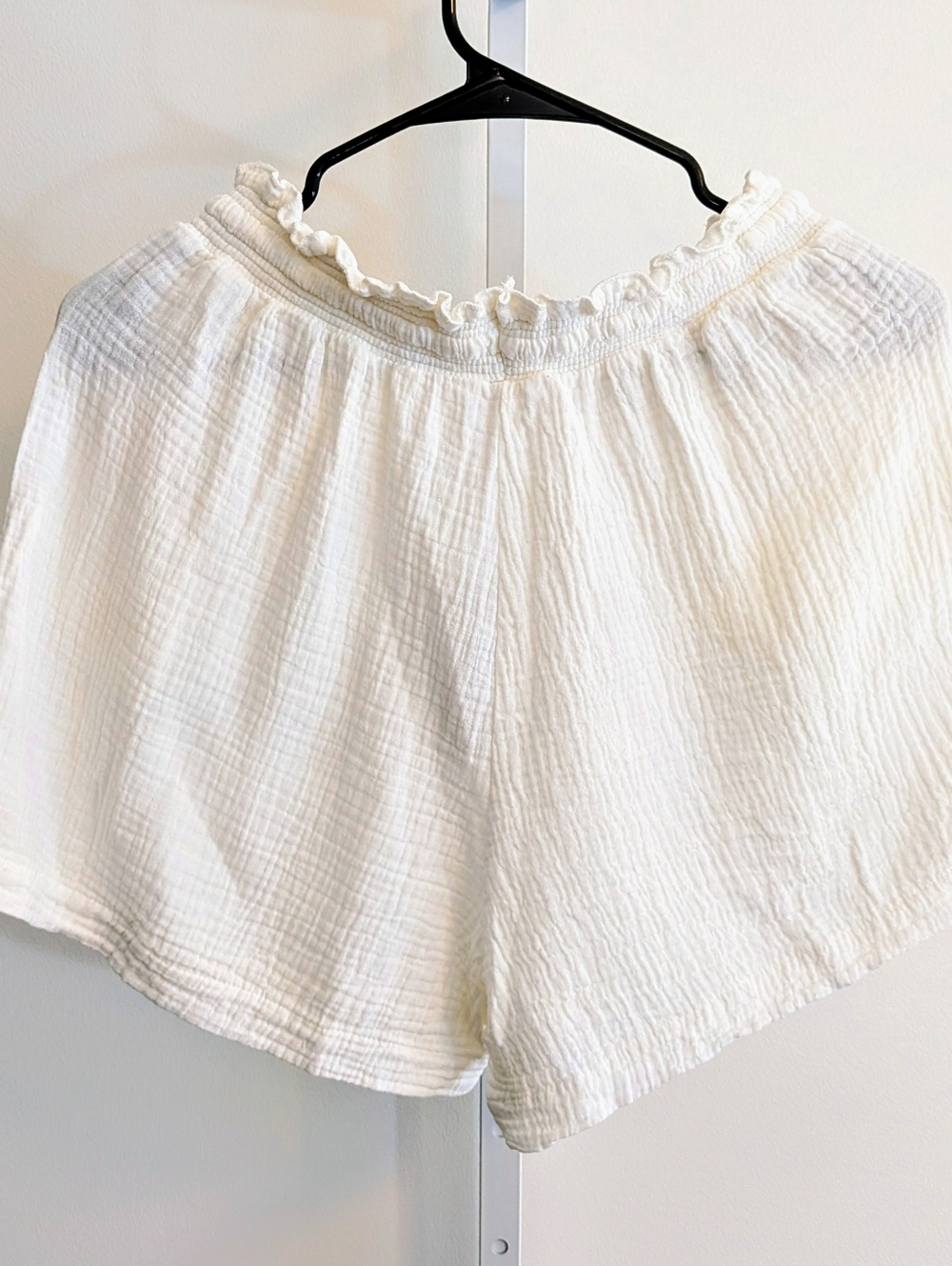 NWT Hello Nite Textured Gauze Lounge Shorts - White Sand - Picture 5 of 5